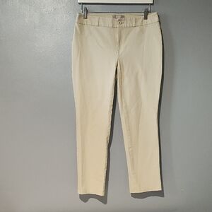 Chico's Beige Straight-Leg Pants Size 0